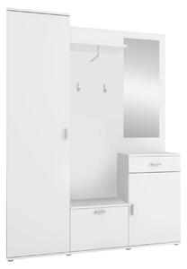 Mobilier hol AMALIA, alb, PAL melaminat, 145x29x188 cm