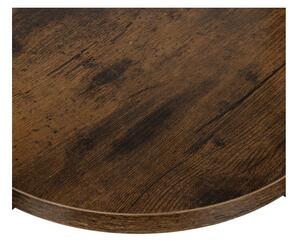 Suport de flori cu 3 rafturi, inaltime totala 81 cm, stil industrial, fier, MDF, PP