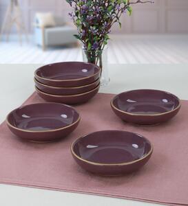 Set boluri de sos din ceramica (6 bucati) Mayd100 Mov 13x13x3.3 cm