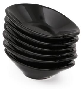 Set boluri de sos din ceramica (6 bucati) Mayd200 Negru 12x7.9x3 cm