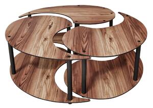 Set de 3 măsuțe de cafea Yanov (nuc). Promo -14%. 1153770