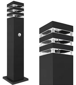 Lampa LED de exterior, inaltime 60 cm, unghi fascicul 360 grade, E27, negru