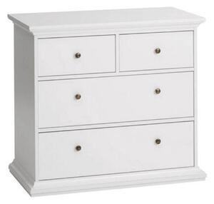 Comoda PARIS, alb, PAL infoliat, 96x49x87 cm