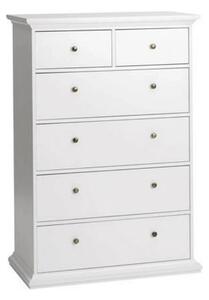 Comoda PARIS, 70306/76718, alb, PAL infoliat, 96x49x140 cm