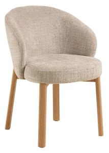 Scaun de dining Darlene bej, picioare stejar natural
