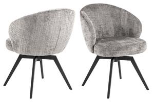 Scaun de dining pivotant Darlene, gri