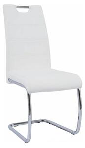 Scaun ABIRA NEW, alb/crom, piele ecologica/metal, 43x44x96 cm