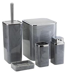 Set de baie GRIS 5 buc. gri/crom