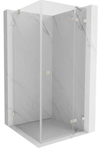 Mexen Lunar, dus cu balamale dreapta 80 x 80 cm, sticla transparenta 8 mm, profil otel, 834-080-080-97-00-P