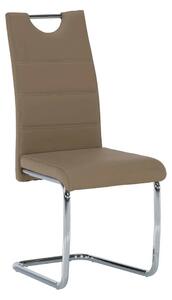 Scaun de bucatarie ABIRA NEW, cappuccino/crom, piele ecologica/metal