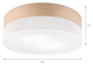 Plafonieră SIRJA WOOD 2xE27/15W/230V d. 45 cm alb/stejar