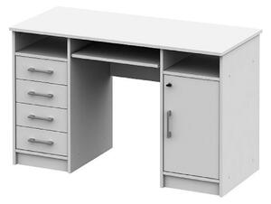 Birou B9 NEW, alb, DTD laminat, 124x55x76 cm