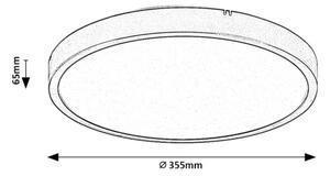 Plafonieră LED dimabilă pentru baie Rabalux 71428 ALENZO LED/24W/230V IP44 alb + telecomandă