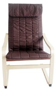 Scaun gradina TORSTEN, maro/bej, material sintetic/lemn de mesteacan