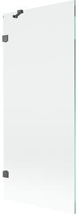Mexen, Paravan de baie Mexen Lunar cu 1 aripă 80 x 150 cm, transparent, gri bronz periat - 897-080-000-66-00
