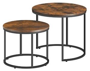 Set de masute de cafea TAYLOR, rustic maro