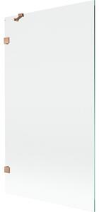 Mexen, Paravan de baie Mexen Lunar cu 1 aripă 100 x 150 cm, transparent, cupru periat - 897-100-000-65-00