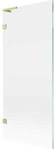 Mexen, Paravan de baie Mexen Lunar L cu 1 aripă 80 x 150 cm, transparent, auriu periat - 897L-080-000-55-00