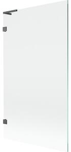 Mexen, Paravan de baie Mexen Lunar L cu 1 aripă 100 x 150 cm, transparent, gri bronz periat - 897L-100-000-66-00