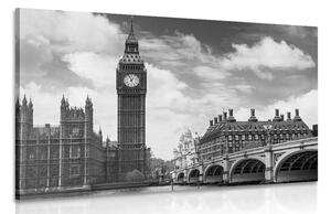 Tablou Big Ben în Londra în design alb-negru
