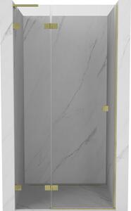 Mexen, Ușă de duș Mexen Lunar L 90 cm, transparentă, auriu periat - 834L-090-000-55-00-L