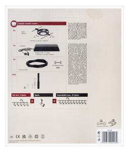 Paulmann 94418 - Set 5x LED/4,5W sistem complet cu cablu ROUNDMAC 230V negru