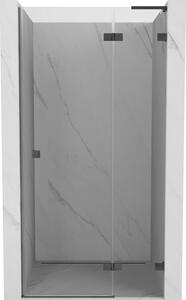 Mexen, Ușă de duș cu balamale pe dreapta Mexen Lunar L 85 cm, transparentă, gri bronz periat - 834L-085-000-66-00-P