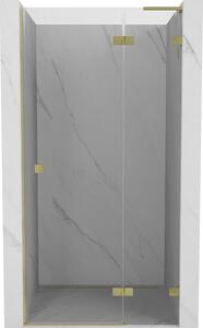 Mexen, Ușă de duș cu balamale Mexen Lunar L, dreapta, 115 cm, transparentă, auriu periat - 834L-115-000-55-00-P