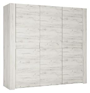 Dressing ANGEL TIP 22 3D, alb craft, PAL melaminat, cu 3 usi, 220x60x2