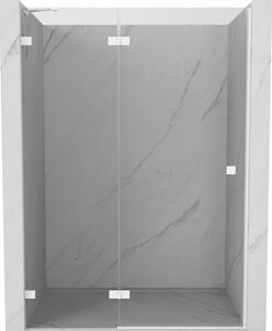 Mexen, Ușă de duș pivotantă Mexen Lunar, stânga, 140 cm, transparentă, albă - 834-140-000-20-00-L