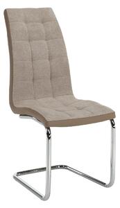 Scaun SALOMA NEW, bej/crom, textil/piele ecologica/metal, 42x57x105 cm