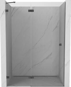 Mexen, Ușă de duș pivotantă Mexen Lunar, stânga, 135 cm, transparentă, gri bronz periat - 834-135-000-66-00-L