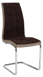 Scaun bucătărie SALOMA NEW, maro/bej, stofa clasica/piele ecologica/me