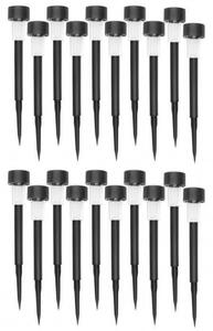 Set 20 x lampa solara de gradina, 30 cm, Negru