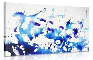 Tablou acuarel albastru în design abstract