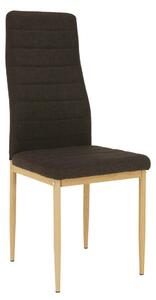 Scaun COLETA NOVA, maro inchis/fag, textil/metal, 41x49x96 cm