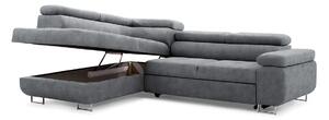 Canapea de colț cu funcție de dormit Annabelle Stânga - grafit Zetta 304