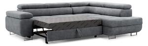 Canapea de colț cu funcție de dormit Annabelle Dreapta - grafit Zetta 304