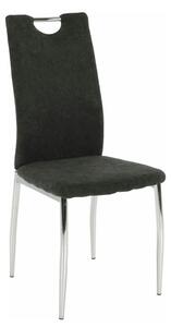 Scaun OLIVA NEW, gri maroniu/crom, textil/metal, 42x52x97 cm