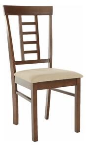 Scaun OLEG NEW, bej/nuc, tesatura/lemn, 45x48x95 cm