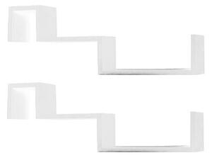 Set 2 rafturi FRI NEW, alb, 77x10x28 cm