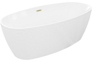 Mexen Lira, cadă independentă, model, 170 × 80 cm, alb lucios, preaplin auriu mat, 52831708000-55