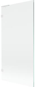 Mexen Lunar L, paravan de baie cu 1 aripă 90 x 150 cm, sticlă transparentă de 8 mm, profil alb, 897L-090-000-20-00
