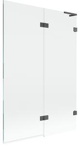 Mexen Lunar L, paravan de cadă cu 2 aripi, dreapta, 120 x 150 cm, sticlă transparentă, grafit, 897L-120-100-66-00-P