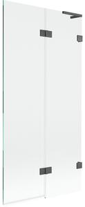 Mexen Lunar L, paravan de cadă cu 2 aripi, dreapta, 90 x 150 cm, sticlă transparentă, grafit, 897L-090-100-66-00-P