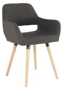 Scaun GODRIC, maro inchis, stofa clasica/lemn, 56x57x78 cm