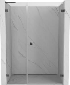 Mexen Lunar-B, ușă de duș cu balamale L, dreapta, 135 cm, sticlă transparentă de 8 mm, profil grafit periat, 832SL-135-050-66-00-P