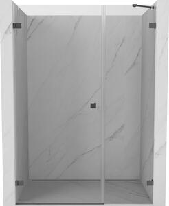 Mexen Lunar-B, ușă de duș pivotantă stânga 140 cm, sticlă transparentă de 8 mm, profil grafit, 832S-140-050-95-00-L