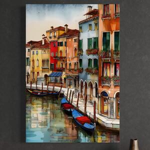 Tablou Canvas Premium LuxCanva® A1430, The Architecture Of Venice , Room, Oras, Gondola, Plimbare, Vacanta, Living, Culori Vibrante