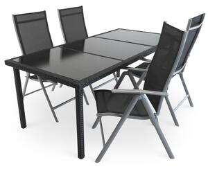Set gradina Orsino - 4 locuri, negru / gri